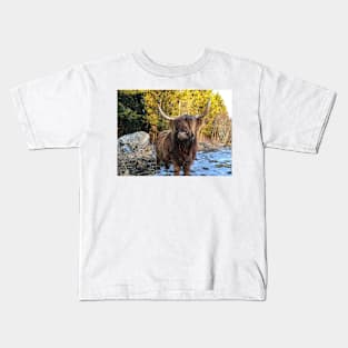 Scottish Highland Cattle Cow 2328 Kids T-Shirt